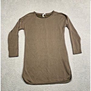 Cable & Gauge Dress‎ Snake Animal Print Green Long Sleeve Slinky Medium M